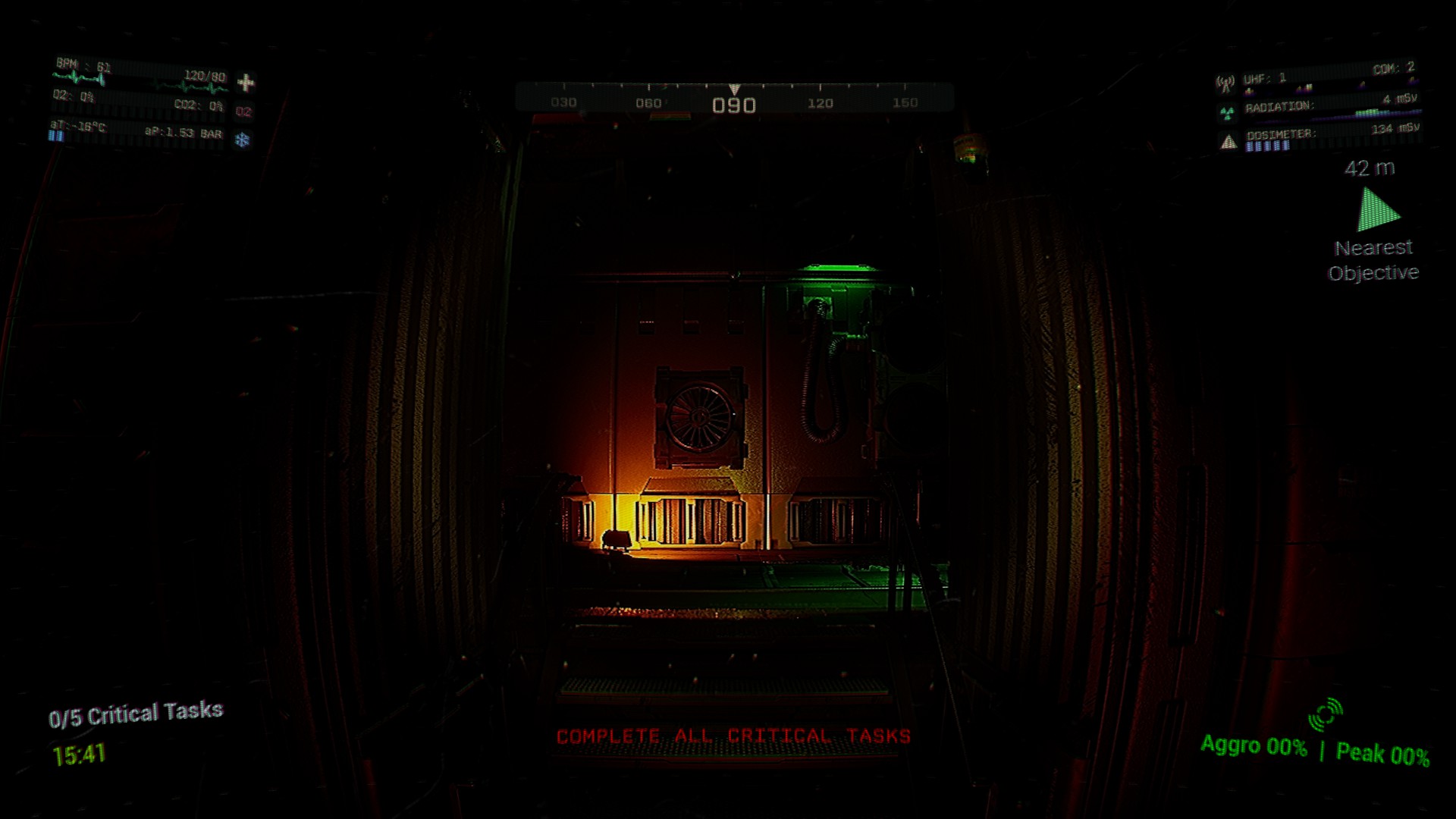 Players solving a fuse puzzle in control room
