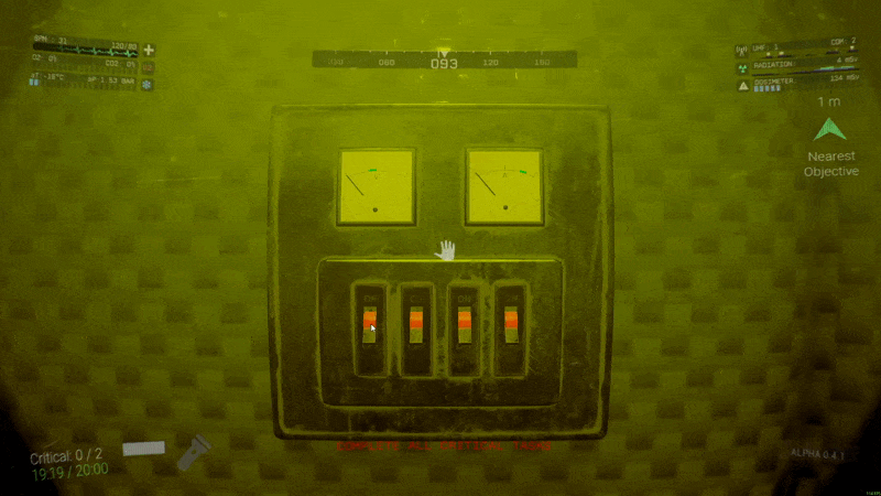 Blood Moon Horror gameplay: Operators rerouting power via the adaptive electric puzzle interface during multiplayer session